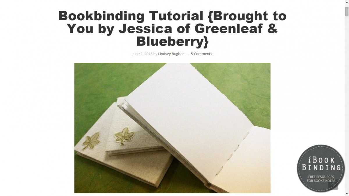 Top 10 Long-Stitch Bookbinding Tutorials - IBookBinding - Bookbinding ...